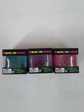 NeeDoh Nice Ice Baby Mini Cube Bundle Of 3 Blue Pink Purple